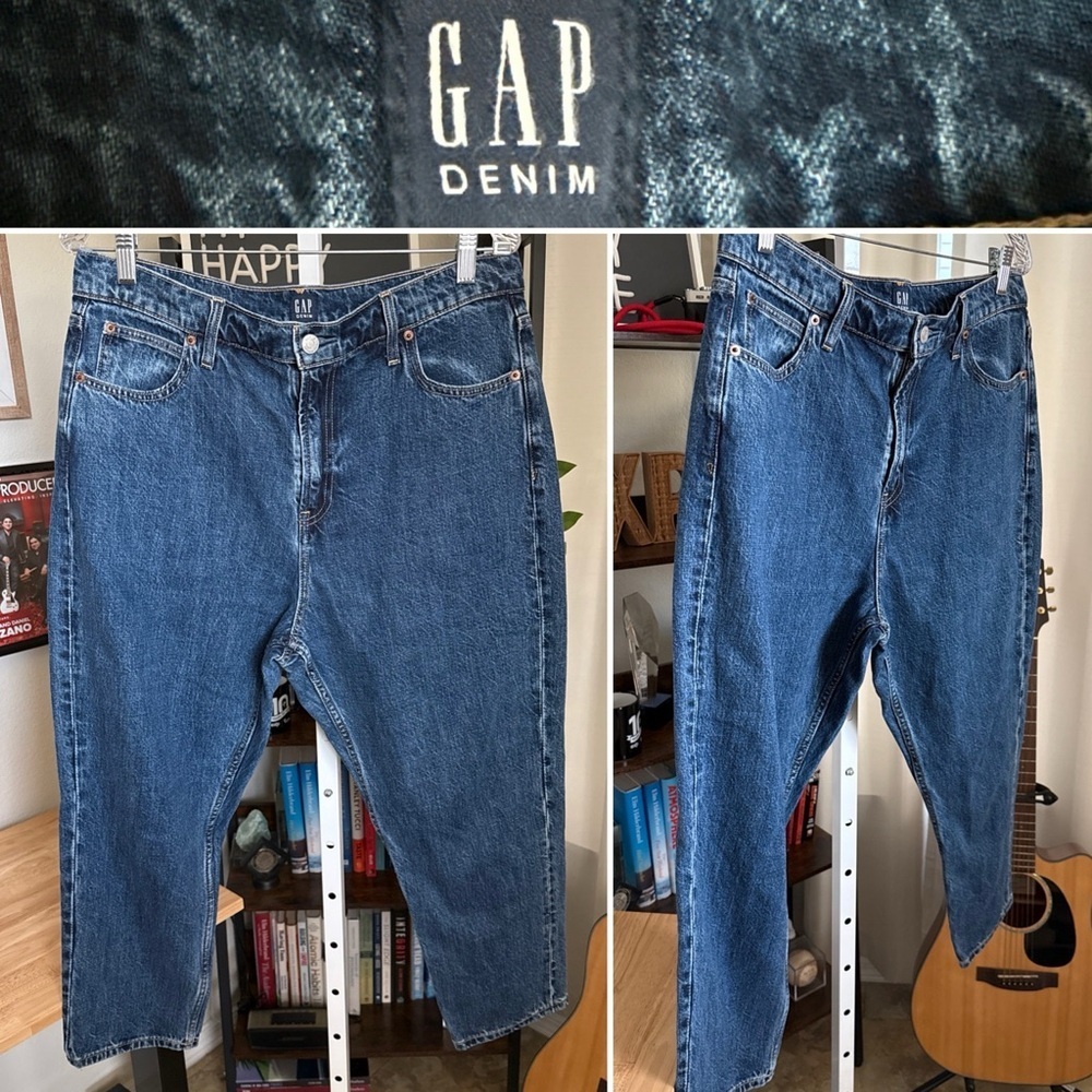 Gap Women’s Mom Blue Jeans Size 14/32 Petite